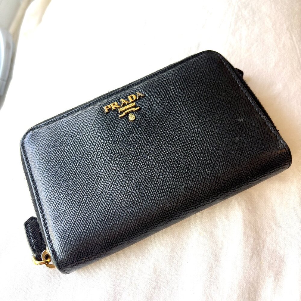 Prada Saffiano Metal Leather Wallet
